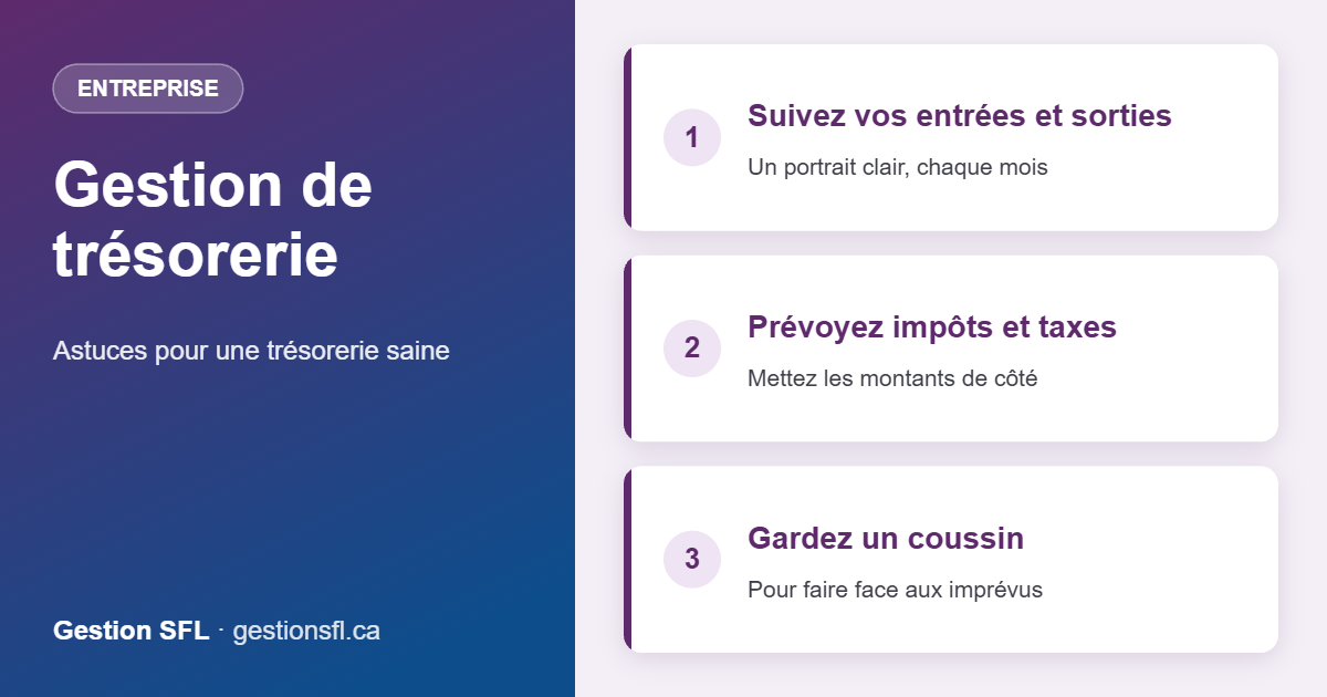 Gestion de trésorerie – Astuces pour une trésorerie saine